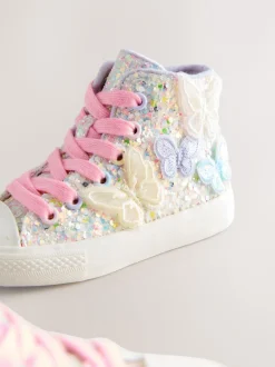 Next Papillon multicolore pastel pailleté - Entraîneurs haut de gamme Discount