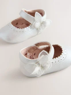 Next papillon scintillant Blanc - Chaussures Mary Jane pour bébé (0-18mths) Outlet