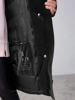 Baker by Ted Baker Parka longue imperméable à ceinture noire rembourrée Discount