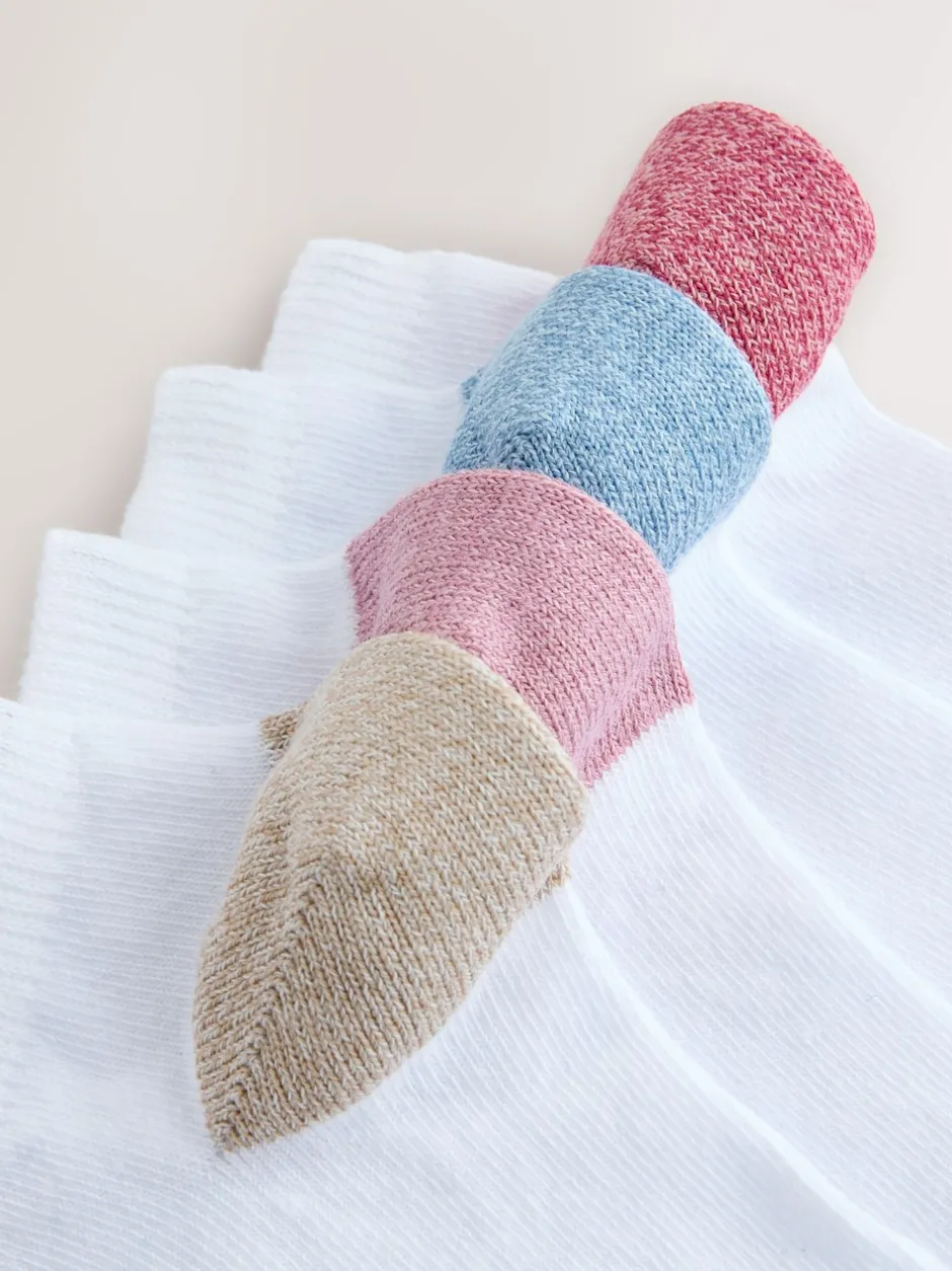 Next pastel - Lot de 4 paires de chaussettes de sport blanches à talon et bout Sale