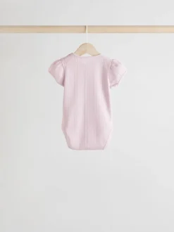 Next Pastels - Lot de 5 bodys pointelle à manches courtes pour bébé Sale