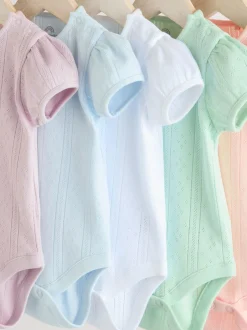 Next Pastels - Lot de 5 bodys pointelle à manches courtes pour bébé Sale