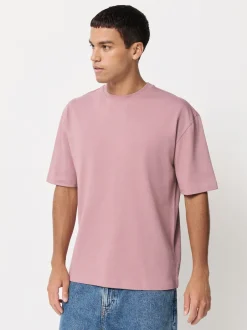 Next Pastels vert/bleu/écru/ardoise/rose - Lot de 5 t-shirts épais à coupe décontractée Discount