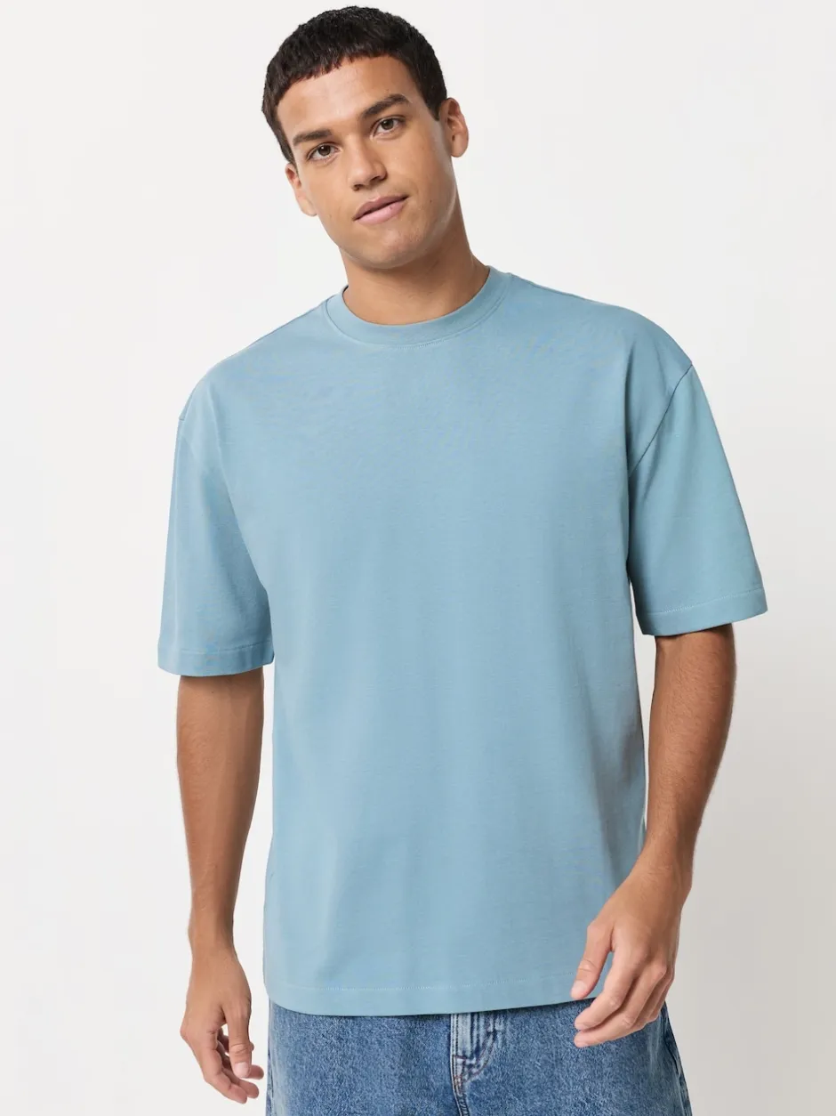 Next Pastels vert/bleu/écru/ardoise/rose - Lot de 5 t-shirts épais à coupe décontractée Discount