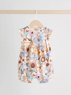 Next Épaule à volants fleuri lilas et écru - Lot de 3 barboteuses Outlet