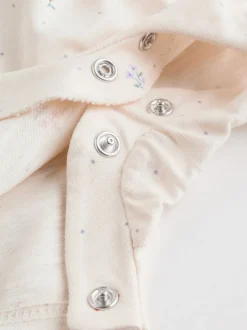 Next Épaule à volants fleuri lilas et écru - Lot de 3 barboteuses Outlet