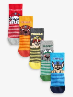 Next - Lot 5 paires de chaussettes Character riches en coton Paw Patrol Clearance