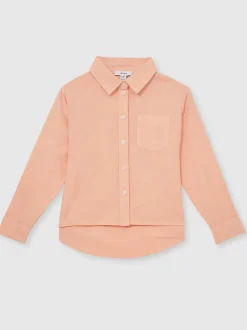 Reiss pêche - Chemise à poignets roulés en lin Leora Online