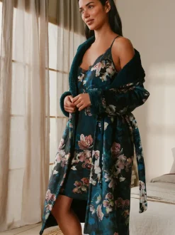 B by Ted Baker Peignoir bleu canard foncé fleuri Sale