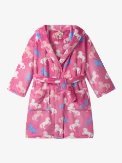 Hatley Peignoir Beautiful Horses rose en polaire duveteuse Outlet