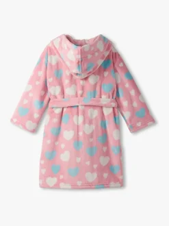 Hatley Peignoir rose en polaire duveteuse à gros cœurs Best