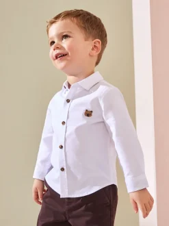 Next - Chemise Oxford à manches longues (3mths-7yrs) Personnage blanc Hot