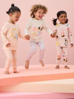 Next - Lot de 3 pyjamas Snuggle à manches longues (9mois-12ans) Personnage pastel Clearance