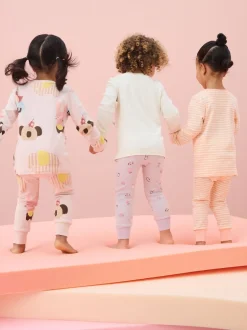 Next - Lot de 3 pyjamas Snuggle à manches longues (9mois-12ans) Personnage pastel Clearance