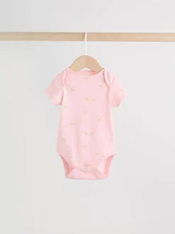 Next Personnage pastel multicolore - Lot de 7 bodies bébé à manches courtes New