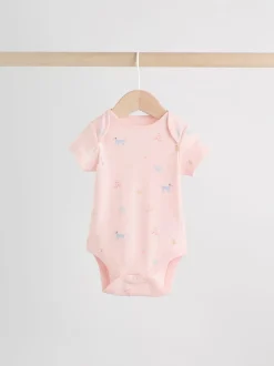 Next Personnage pastel multicolore - Lot de 7 bodies bébé à manches courtes New