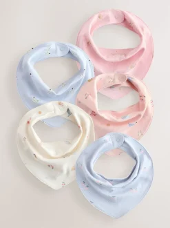 Next Personnage pastel multicolore - Baby Dribble BIBS 5 Pack Clearance