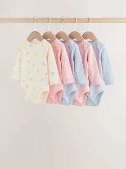 Next Personnage pastel multicolore - Lot de 5 bodies à manches longues pour bébé Outlet