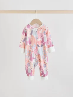 Next personnage Rose Animal - Combinaisons de nuit à fermeture éclair pour bébés 5 Pack (0mths-3yrs) Online