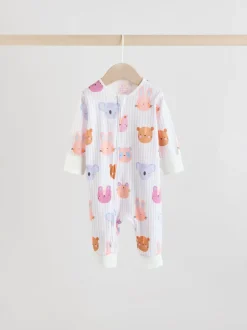 Next personnage Rose Animal - Combinaisons de nuit à fermeture éclair pour bébés 5 Pack (0mths-3yrs) Online