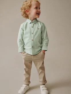 Next - Chemise Oxford à manches longues (3mths-7yrs) Personnage vert Best