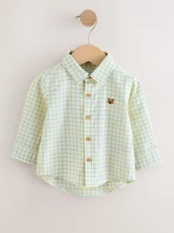 Next - Chemise Oxford à manches longues (3mths-7yrs) Personnage vichy jaune Online