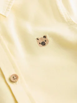 Next Personnage vichy jaune - Chemise Oxford à manches longues (3mths-7yrs) Hot