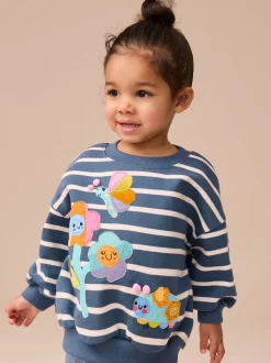 Next Personnages à rayures bleu marine - Ensemble Sweatshirt et Leggings (3mths-7yrs) Outlet