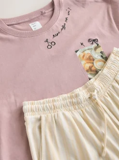 Next - Pyjama à manches courtes Petit-déjeuner violet New