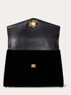 Lauren Ralph Lauren Petite sacoche Farrah en velours Clearance