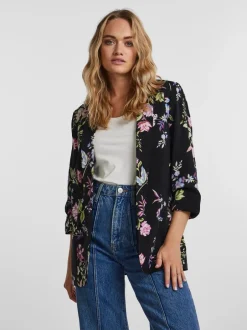 PIECES Manche froncée Fleuri Blazer Discount