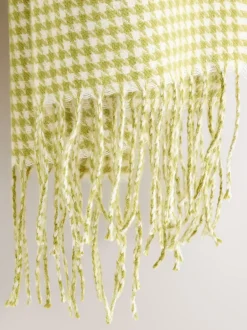 Next Pied-de-poule Vert citron vert - Écharpe épaisse Sale