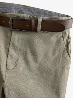Next Pierre - Ajustement droit - Pantalon chino doux imprimé à ceinture Hot
