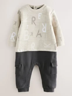 Baker by Ted Baker Pierre - Barboteuse à manches longues imprimée partout Hot