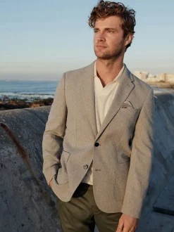 Next Pierre - Blazer Nova Fides en coton italien texturé coupe ajustée Clearance