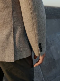 Next Pierre - Blazer Nova Fides en coton italien texturé coupe ajustée Clearance