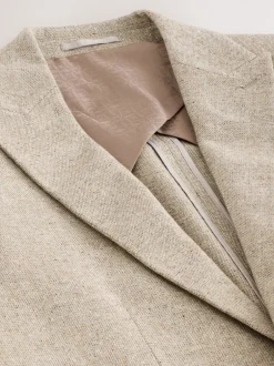 Next Pierre - Coupe ajustée Laine Blend Donegal Costume Veste Clearance