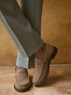 Next Pierre - Coupe classique - Mocassins en daim Clearance