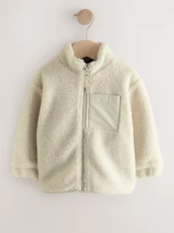 Next - Polaire unie à Col cheminée zippée Polaire (3mois-7ans) Pierre Discount