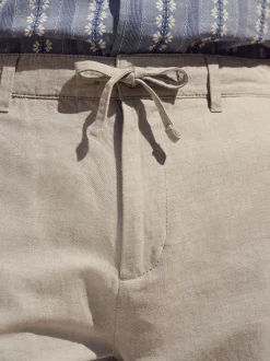 Next Pierre légère - Pantalon chino en sergé de coton et lin New