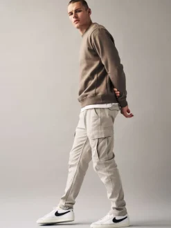 Next - Slim Fit (Slim Fit) - Pantalon cargo stretch en coton Pierre légère Hot