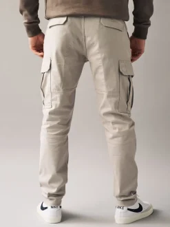 Next - Slim Fit (Slim Fit) - Pantalon cargo stretch en coton Pierre légère Hot