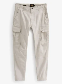 Next - Slim Fit (Slim Fit) - Pantalon cargo stretch en coton Pierre légère Hot