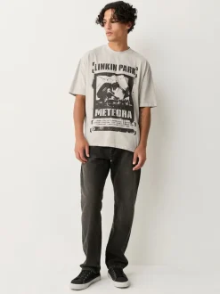 Next - Ajustement régulier - T-shirt imprimé graphique bande Pierre Linkin Park Best