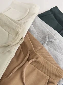 Next Pierre/Fauve/gris - Lot de 5 joggings (3mois-7ans) Clearance