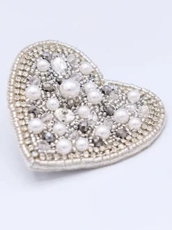 Bibi Bijoux Pince à cheveux cœur Argent scintillant New