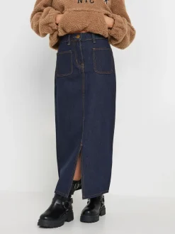 PixieGirl Petite 100{Jupes Mi-long à poches plaquées en coton Clearance