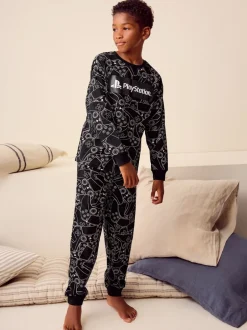 Next Playstation Noir/Blanc - Pyjama simple à manches longues (3-16ans) Outlet