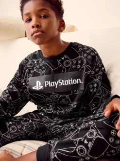 Next Playstation Noir/Blanc - Pyjama simple à manches longues (3-16ans) Outlet