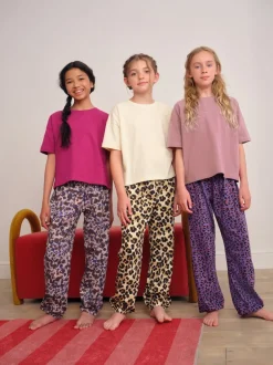 Next Plum/Marron - Lot de 3 pyjamas de jogging à imprimé animal (3-16ans)